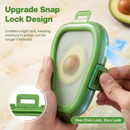 CLEANGOR Avocado Saver and Onion Saver, 4Pcs Fruit and Vegetable Savers | Silicone Food Saver with Snap-On Lid, Ideal for Avocados, Onions, Lemons, Orange and Tomatoes, Reusable, Dishwasher Safe