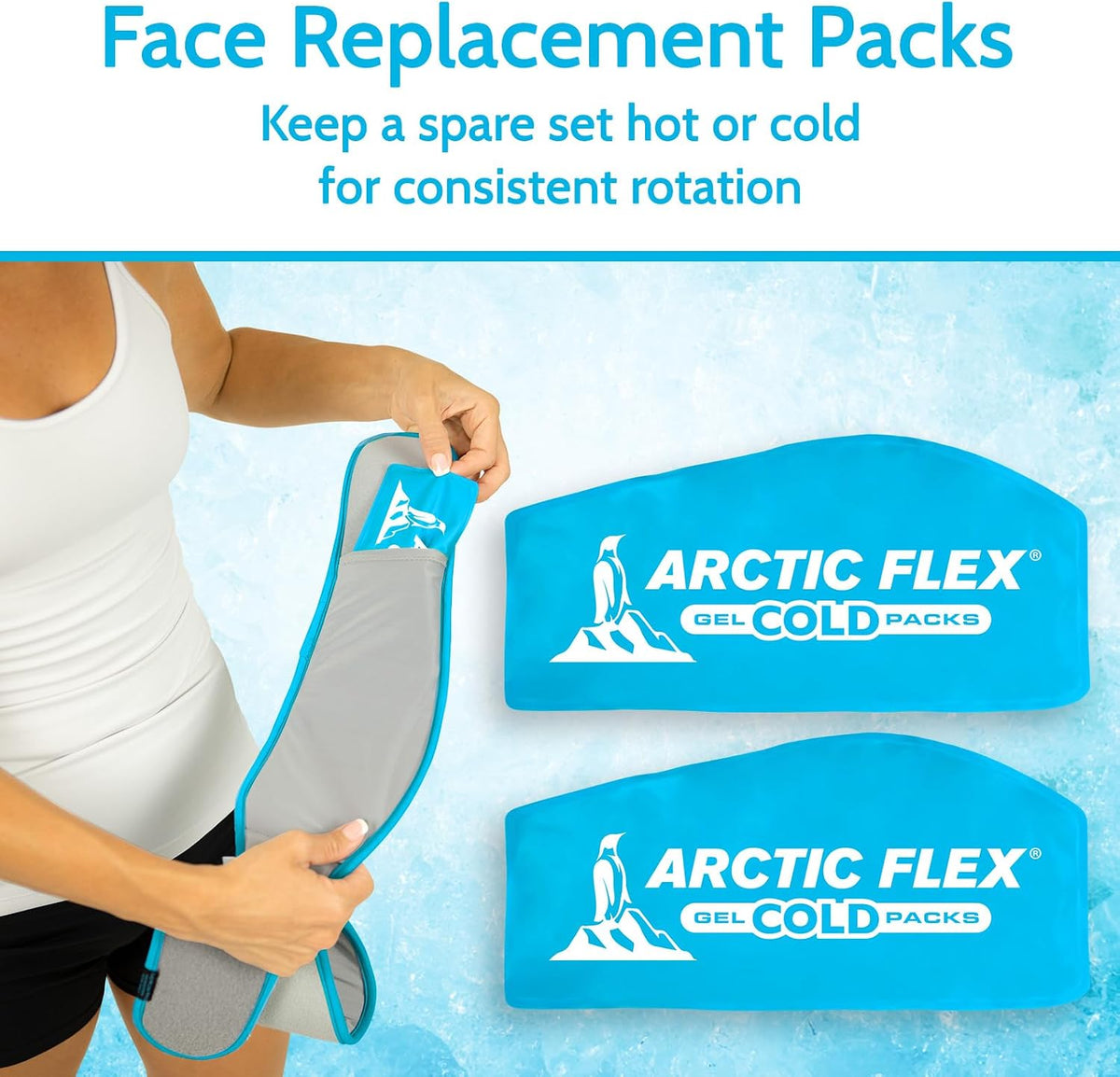 Arctic Flex Gel Replacement Packs - Ice Packs Reusable for Elbow Ice Brace