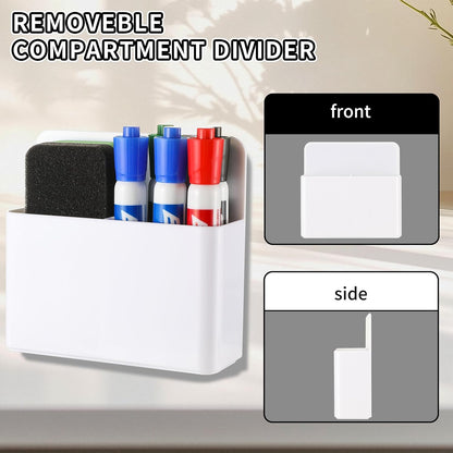 Camelmother 2Pcs Magnetic Dry Erase Marker Holder For Whiteboard Fridge | 2Slots Locker Accessories Teacher Classroom Must Haves Fridge magnets