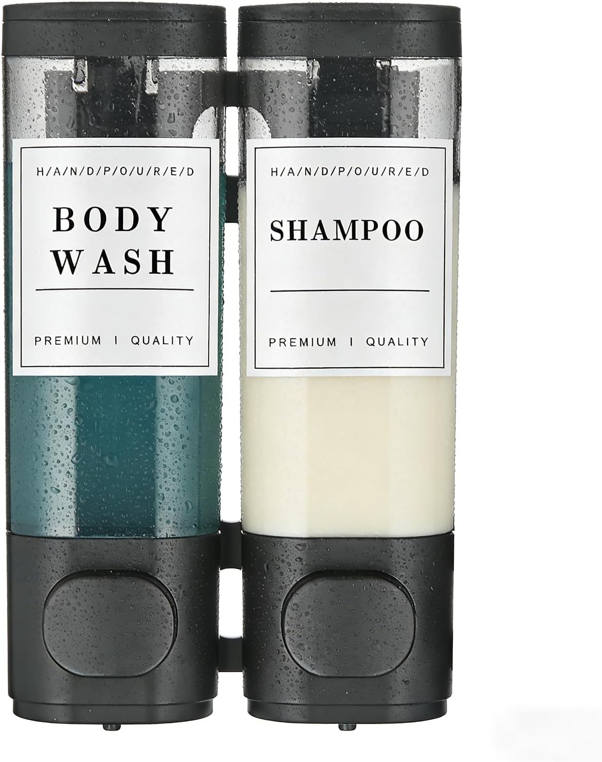 Shampoo and Conditioner Dispenser, Shower Soap Dispenser Wall Mounted, Shampoo Dispenser for Shower Wall No Drill, Bathroom Body Wash Dispenser 3 * 350ml Silver 3 Chamber