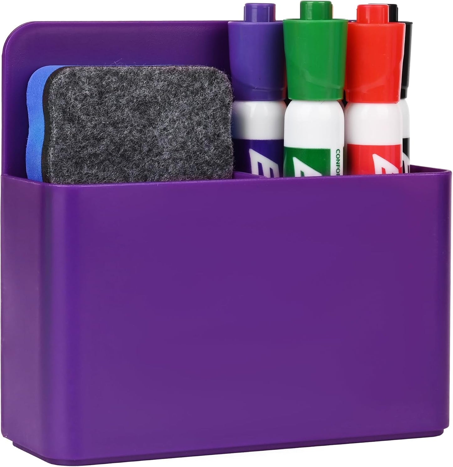 Magnetic Dry Erase Marker Holder - Multi-Surface Pen & Marker Holder for Fridge, Whiteboard, Locker - School, Office, Home - 1 Pack, Black
