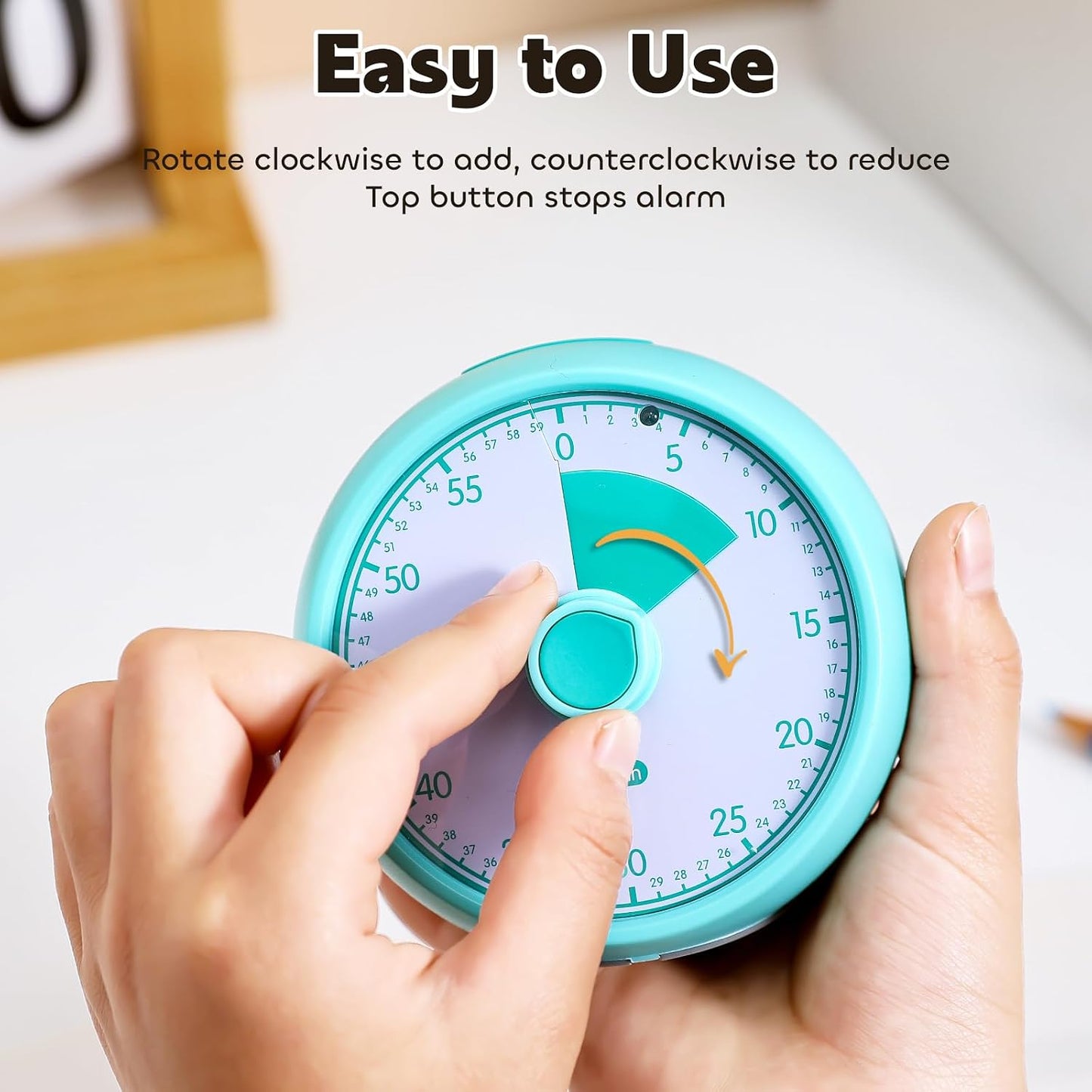 Visual Timer for Kids 60-Minute Countdown Timer with Optional Alarm, Focus Tool for ADHD & Autism, Time Management for Homework, Chores, Office, Kitchen, Teaching & Study Routines (Purple)