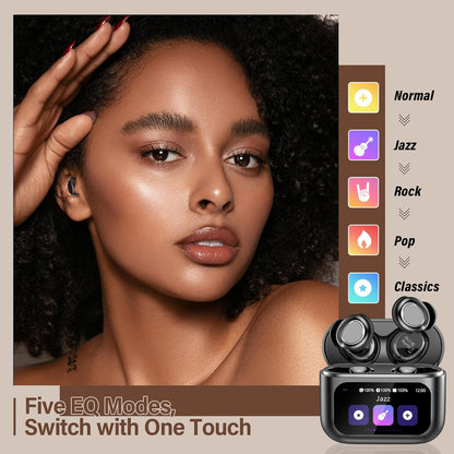 Sleep Earbuds Bluetooth 5.4 in Ear Touch Screen Sleep Headphones, Small Design Mini Sleep Earbuds for Side Sleepers with Sleep Mode, 48H Playtime Sleep Earphones Clear Calls, Rose