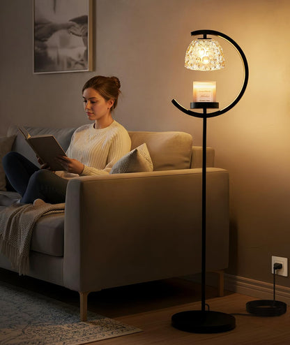 seenlast Candle Warmer Floor Lamp with Timer and Dimmer