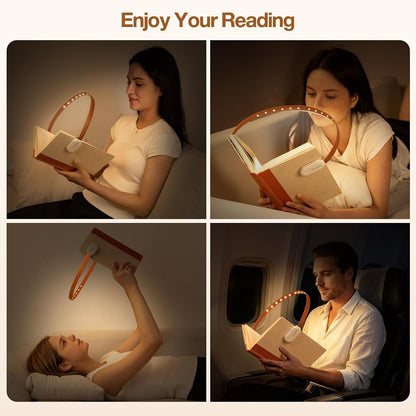 ROOKIELEDS Full-Page Reading Light, 70-Hour Rechargeable Clip-on Book Light