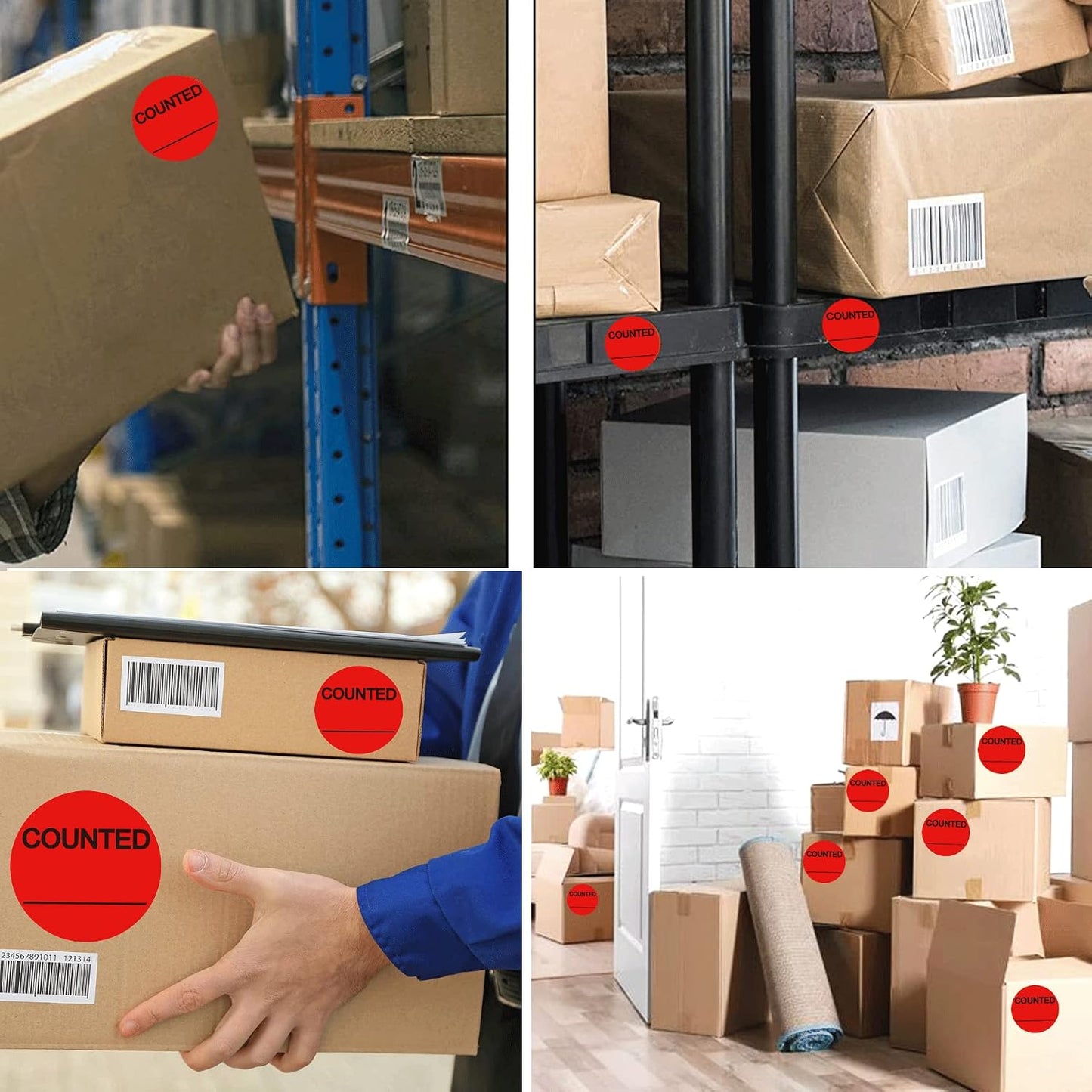 Counted Stickers Counted Inventory Control Label Counted Shipping Labels | 2 Inch Round Circle Counted Stickers for Round Adhesive Writable Inventory Control Shipping and Inventorys 500 Pcs