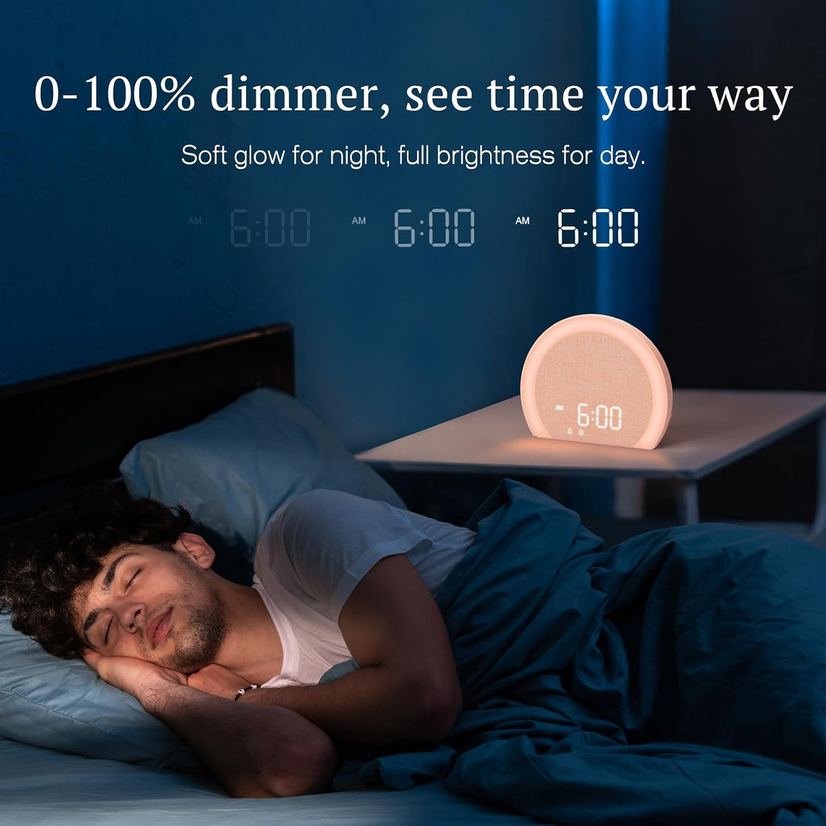 ANJANK Extra Loud Alarm Clock with Wireless Bed Shaker, Vibrating Dual Alarm with Light Wake Up for Heavy Sleepers & Hearing Impaired, 9-Color Night Light, 8 Sounds, 0-100% Dimmer, USB Charger