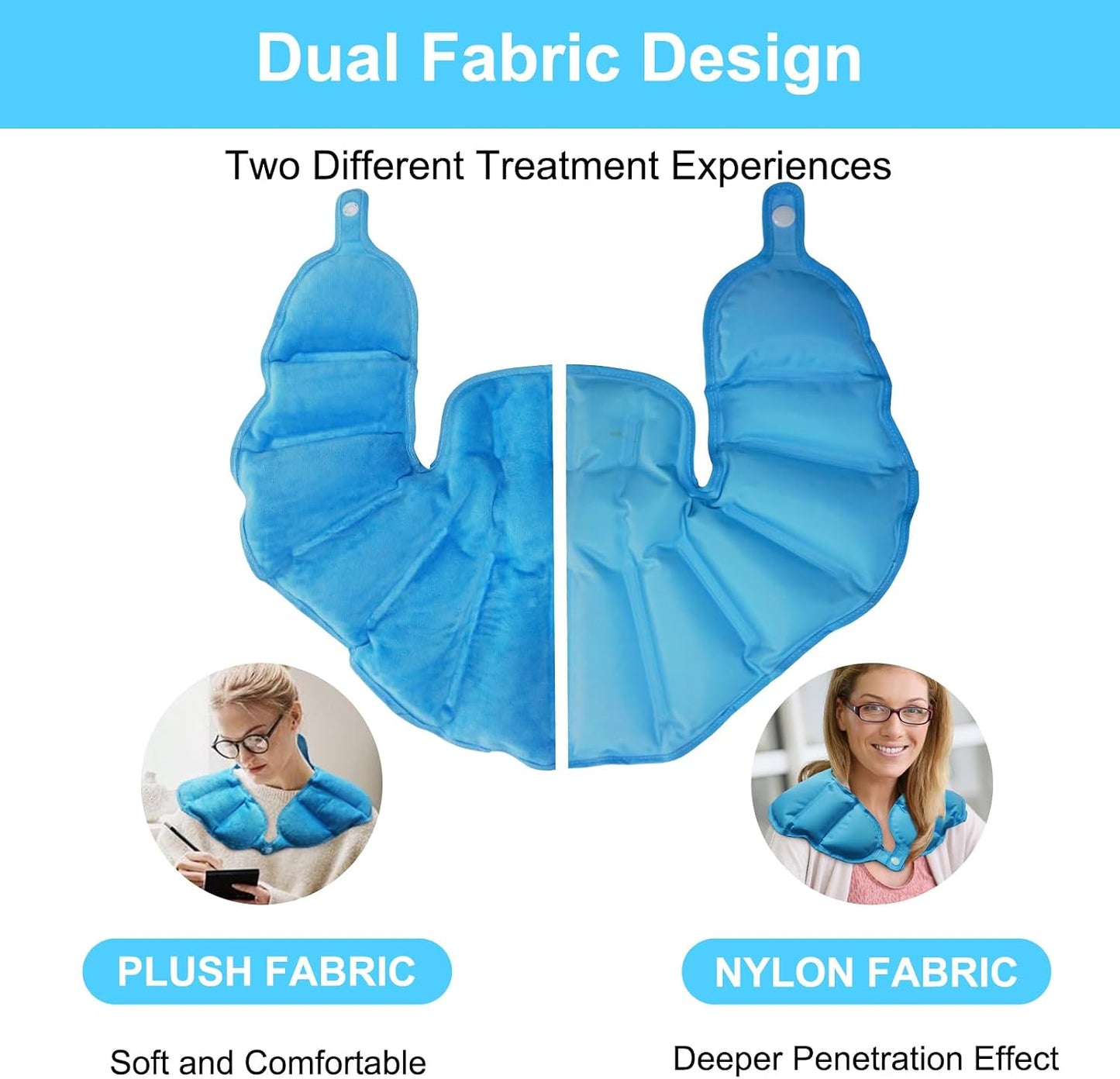 Neck and Shoulder Ice Pack for Pain Relief, Extra-Large Reusable Hot & Cold Gel Wrap, Therapy for Rotator Cuff, Muscle Spasms, Swelling, Surgery Recovery – Long-Lasting Cold Compress