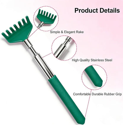 2 Pack Back scratchers Set,Stainless Steel Back Scratcher Extendable