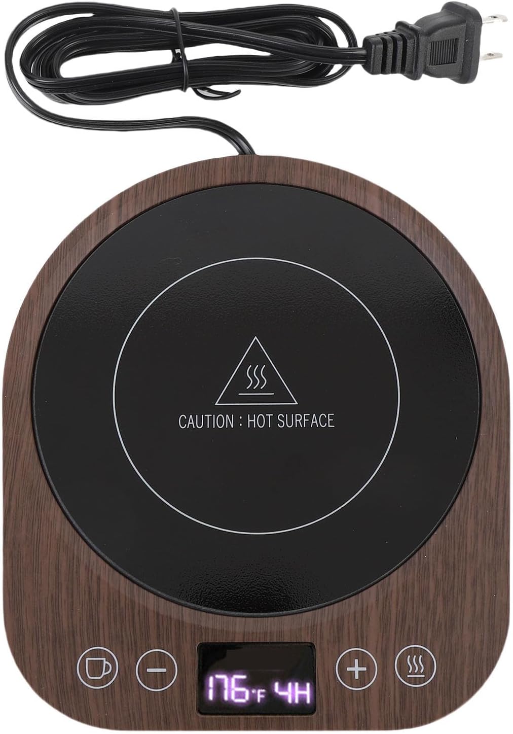 36W 3 Temperature Settings 4H Auto Shut Off Electric Mug Warmer, Smart Cup with Water Proof 5.2 Inch Heating Area for Office Desk Home Kitchen (US Plug)