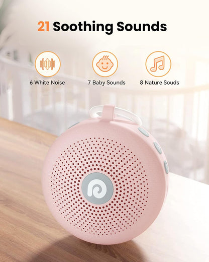 Dreamegg White Noise Machine - Portable Sound Machine for Baby Adult, Features Powerful Battery, 21 Soothing Sound, Noise Canceling for Office & Sleeping, Sound Therapy for Home, Travel(2Light Blue)