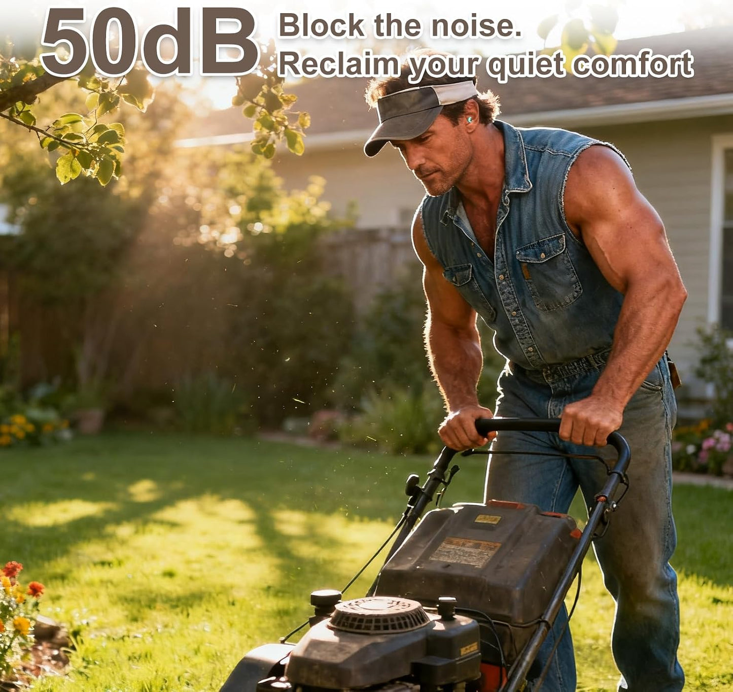 Noise Cancelling Ear Plugs Sleep 50dB NRR Side Sleep Small Ear | ultra soft silicone, reusable one-piece design, 4 sizes included, portable case