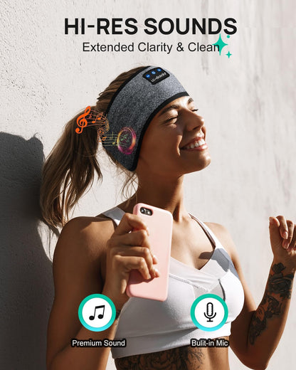LC-dolida Sleep Headphones Headband Bluetooth 5.4, Sports Headband Earphones Wireless with Speaker Microphone USB C for Women Sleeping Gift Workout Jogging Yoga Insomnia Travel Meditation, Butterfly