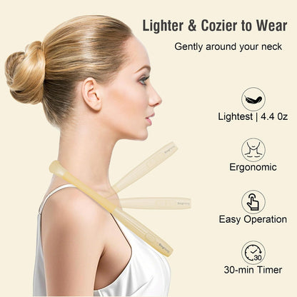 LED Neck Book Light Reading Lamp USB Rechargeable, Lighter Weight,Hands Free, Each 3 Colors with 3 Brightness, 80-hr Lasting Rechargeable Lamp,Perfect for Reading in Bed(Chesse Yellow).