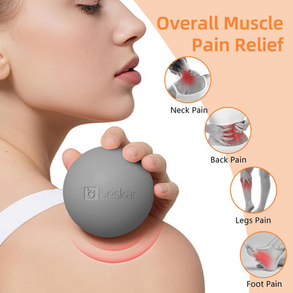 Massage Lacrosse Balls for Myofascial Release, Trigger Point Therapy | Foot Massage Ball to Relieve Plantar Fasciitis, Muscle Soreness