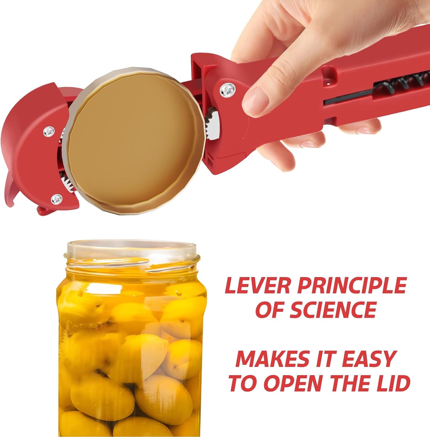 Jar Opener for Seniors with Arthritis, 7 in 1 Bottle Opener and Wine Corkscrew, Easy Grip Kitchen Gadget for Weak Hands Elderly, Retractable Jaw Lid Opener with Magnetic Storage (Teal)