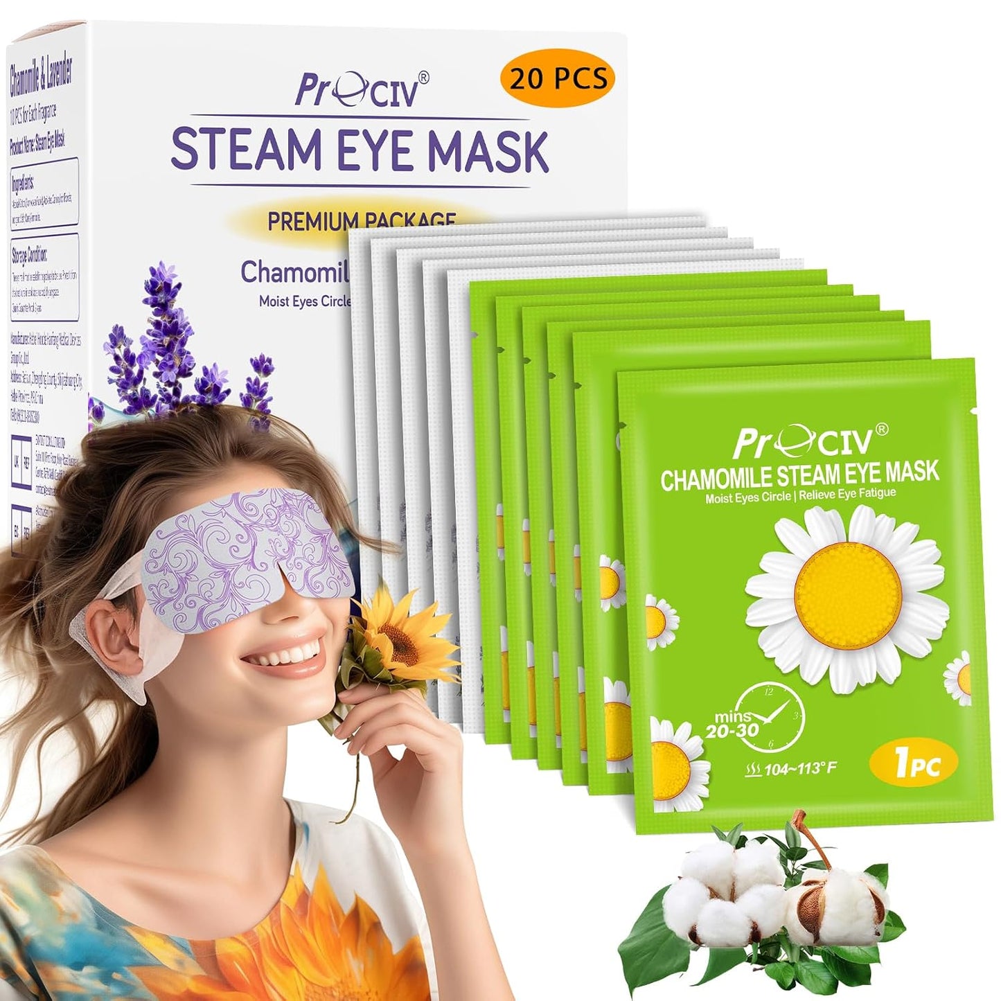 16 Packs Steam Eye Mask,Warm Eye Compress for Dry Eyes Sleep Mask,Hot Auto Heated Eye Masks Relaxing Items for Women Moist Heat for Eyes Soothing Eye Fatigue,Disposable EyeMask for SPA Essentials