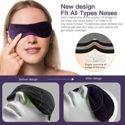Heated Eye Mask for Dry Eyes,Warm Eye Compress Mask with Temperature & Timer Control,Stye Eye Treatment,Warm Compress for Eyes