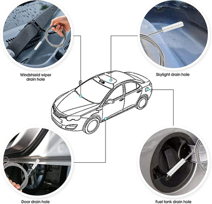Long Wire Brush sunroof Drain Cleaning Tool for car and Fridge 60-inch X 2/5 inch