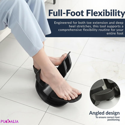 Calf Stretch Board Set of 2 Pieces Foot Rocker for Plantar Fasciitis Relief Achilles Therapy Device Ankle Mobility Balance Tool Non Slip Black Trainer Physical Therapy Equipment Leg Slant Stretcher