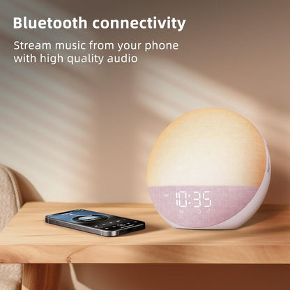 Odokee Sunrise Alarm Clock White Noise Machine: Natural Wake Up Light