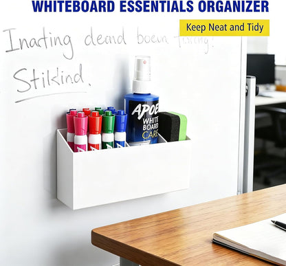 Magnetic Marker Holder for Whiteboard, Fridge, Teacher Must Have | Acrylic Magnet Dry Erase Pen Holder for Refrigeator, Anti-slip Pencil Holder for Classroom, Locker Organizer Accessories
