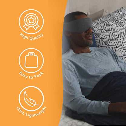 Happyluxe Sleep Mask - Buttery Soft Airplane Eye Mask for Sleeping or Napping in Bed. Machine Washable. - Navy Blue, Made in USA