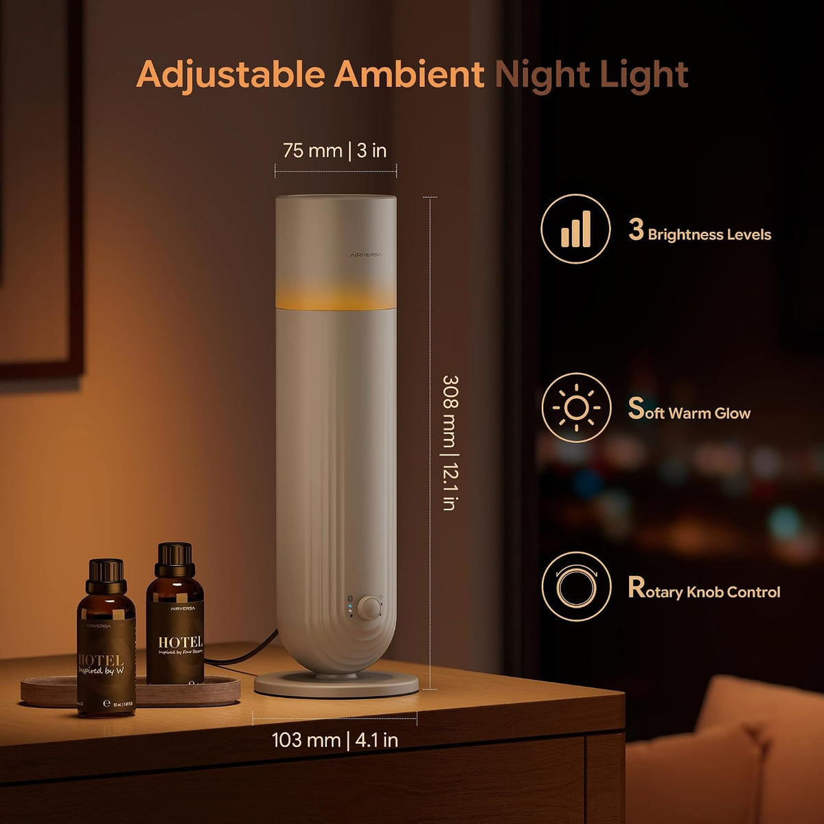 Airversa U1 Smart Hotel Waterless Diffuser with 100mL Oils Kit, Black