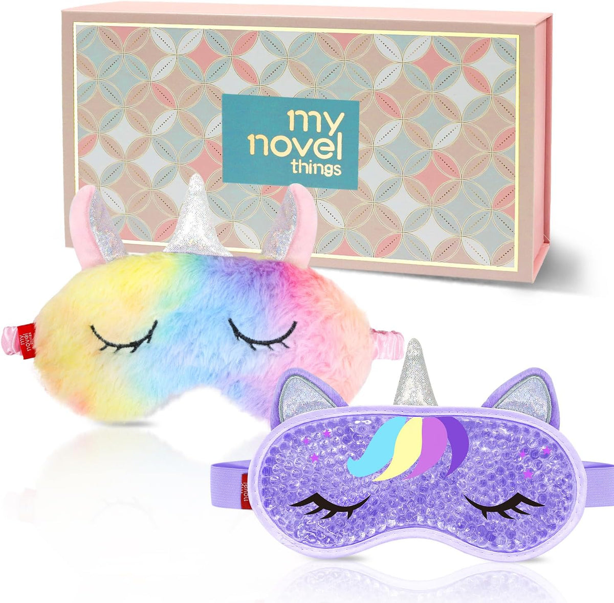 my novel things Cooling Eye Mask and Plush Sleep Mask for Woman 2PCS