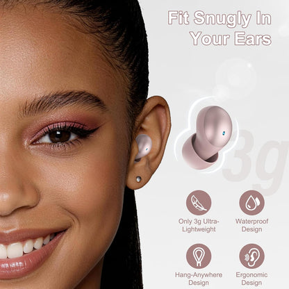 Sleep Earbuds Bluetooth 6.0 in Ear, Sleep Headphones with Sleep Monitor APP, 2026 New Mini Sleep Ear Buds with Small Earplugs for Side Sleepers, 48H Playtime Sleep Earphones with Sleep Mode Blue