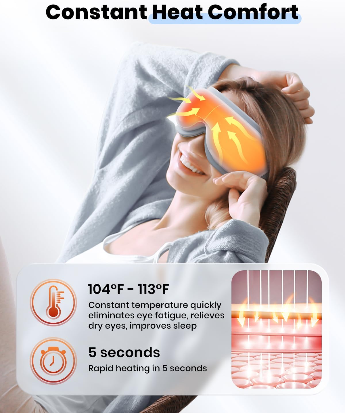 latumab Eye Massager with Heat & Bluetooth Music, FSA Eligible HSA