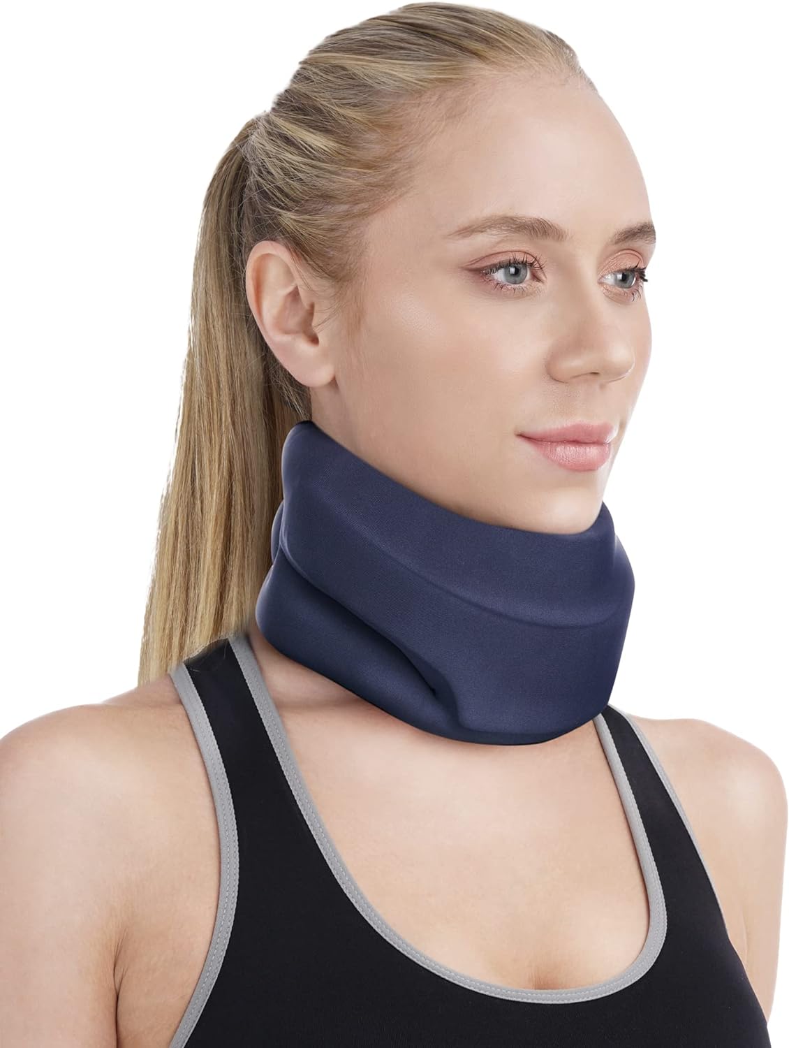 Neck Brace for Sleeping - Cervical Collar Relief Neck Pain and Neck Support Soft Foam Wraps Keep Vertebrae Stable for Relief of Cervical Spine Pressure for Women & Men Rose Pink Large Size