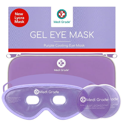 Medi Grade Cooling Eye Mask for Dark Circles and Puffiness, 2 Gel Eye Pads