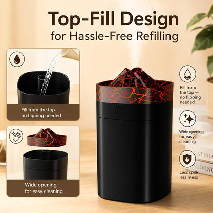 300ml Cool Mist 7 Colorful Lights Humidifier, 10-20 Hour Runtime for Plants