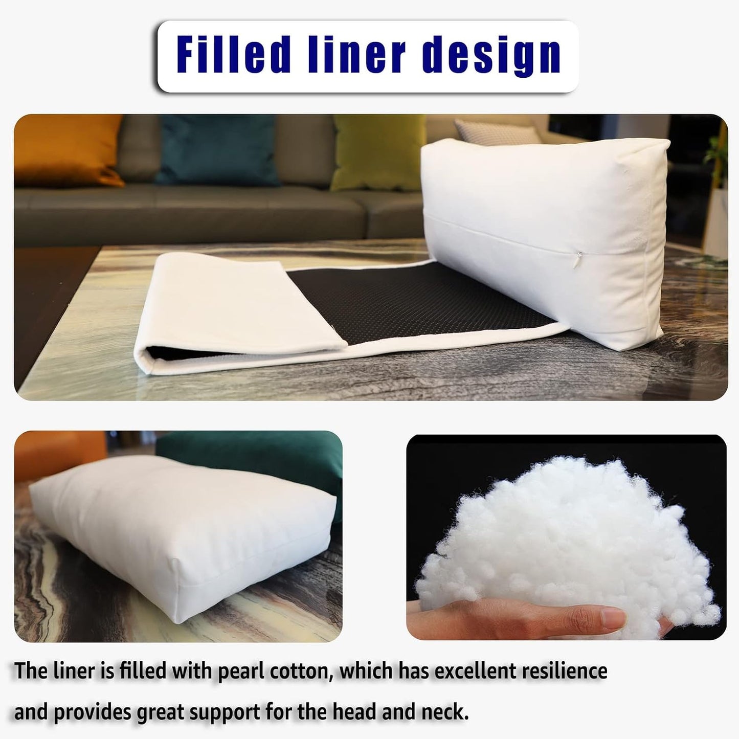 Adjustable Headrest Pillow for Recliners and Armchairs - Non-Slip Velvet Cushion for Neck Support and Pain Relief (Gray)