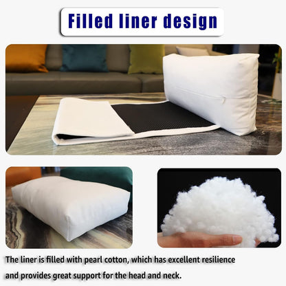 Adjustable Headrest Pillow for Recliners and Armchairs - Non-Slip Velvet Cushion for Neck Support and Pain Relief (Gray)