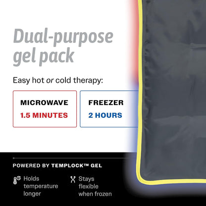 Hot & Cold Reusable Gel Pack Wrap for Neck/Shoulder/Back Pain Relief - Flexible Soft Compress - Ice & Heat Therapy for Rotator Cuff, Cervical, Pain, Swelling, Injuries and Surgery - Sport Temp