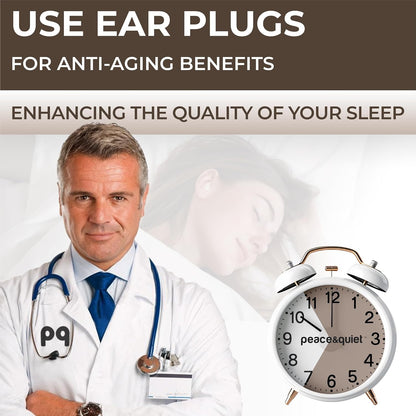 PQ Wax Ear Plugs for Sleep - 6 Silicone Wax Earplugs for Sleeping and Swimming - Gel Ear Plugs for Noise Cancelling, Ear Protection - Sleeping Earplugs with Sound Blocking (6-Pillows). Beige