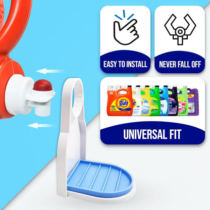 Simplation [2 Pack] Laundry Detergent Cup Holder, Detergent Drip Catcher | (Upgraded Drip Tray) No More Mess or Leaks, Laundry Detergent Cup Holder, Drip Catcher