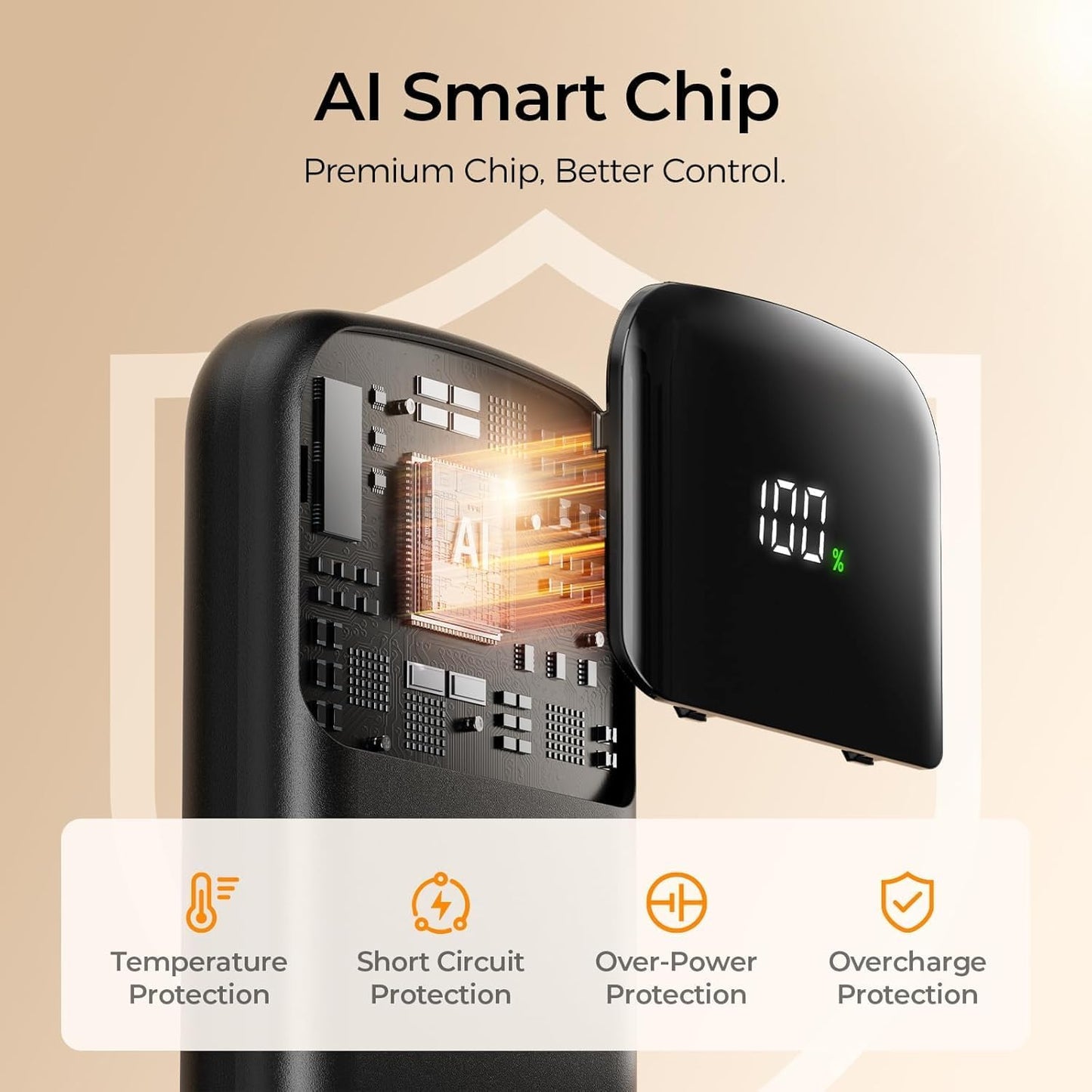 AI Hand Warmers Rechargeable, Real-Time Temp & Battery Display, Electric Hand Warmers, Fast Heating, Fits in Gloves/Pocket, Gifts for Women & Men