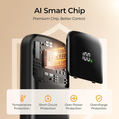 AI Hand Warmers Rechargeable, Real-Time Temp & Battery Display, Electric Hand Warmers, Fast Heating, Fits in Gloves/Pocket, Gifts for Women & Men