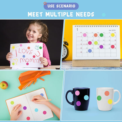 6720 PCS Small Dot Stickers Round Color Coding Labels Circle Dot Stickers Label Sticker in 20 Colors for Office,Classroom