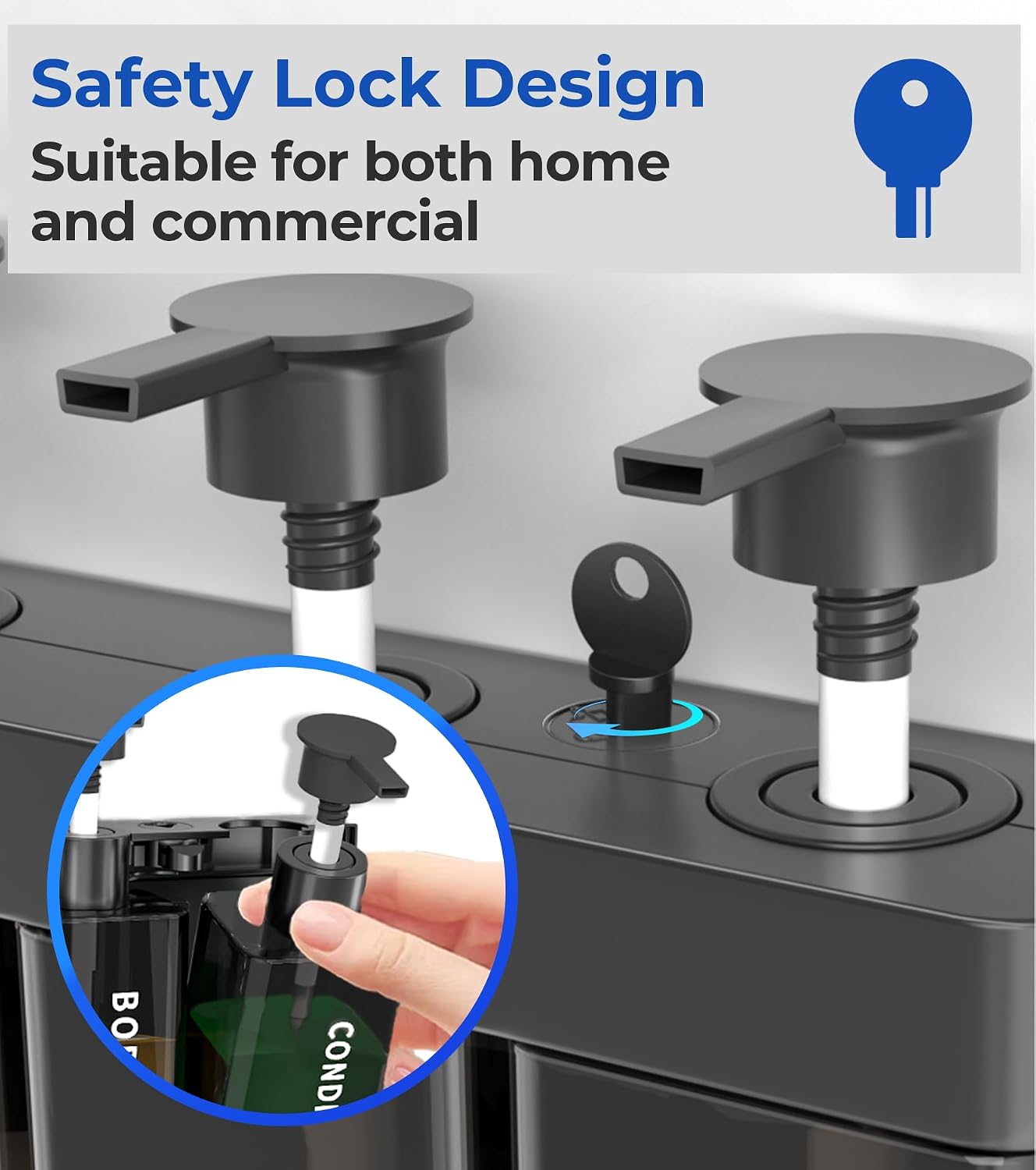 Shampoo and Conditioner Dispenser Shower Soap Dispenser 3 Chamber No Drill, 3 * 16.9 fl.oz Shampoo Dispenser for Shower Wall Mounted Shower Shampoo Dispenser 3 Chamber for Bathroom Hotel Black