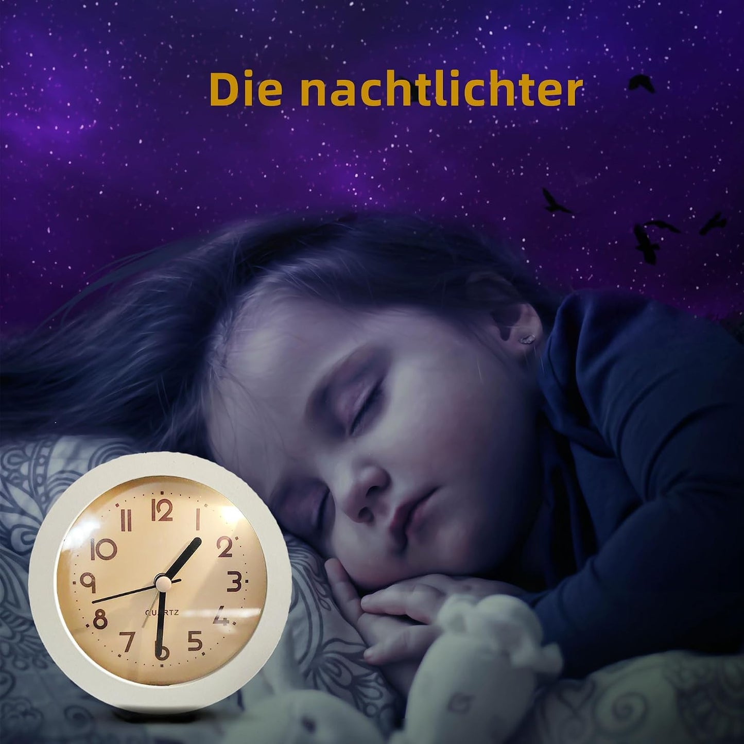 Alarm Clock with Backlight, 4 Inches Cute Analog Round Digital Quartz Clock, Non Ticking, Battery Operated ,Frosted Texture, Simply Design for Living Room, Bedroom ,Bedside, Desk Decorative(Pink)