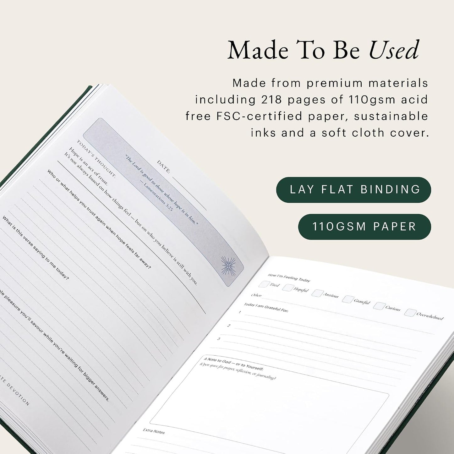 5-Minute Devotional Journal for Women: Daily Christian Scripture Reflections, Guided Prompts & Prayer | Build Faith in Just 5 Minutes a Day | 218 Pages, 110gsm Paper (Cream)