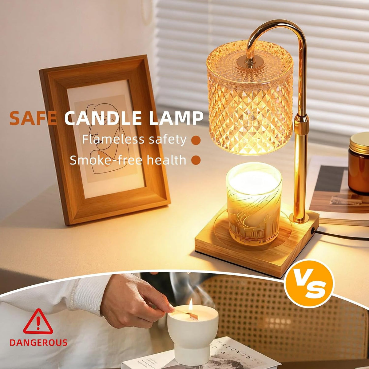 Candle Warmer Lamp with Timer Dimmer, Home Decor for Women Birthday