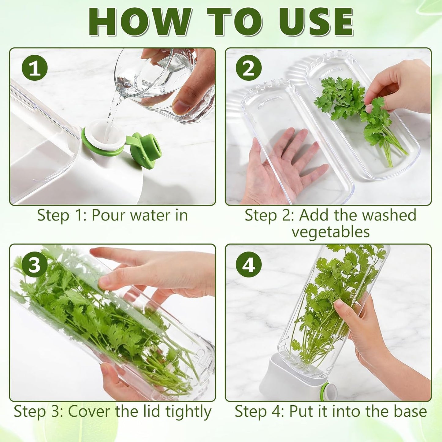 3 PCS Fresh Herb Keeper for Refrigerator, Herb Saver for Refrigerator, Cilantro Containers for Fridge, Herb Storage Containers for Cilantro Asparagus Mint Rosemary Parsley Basil for 2-3 Weeks