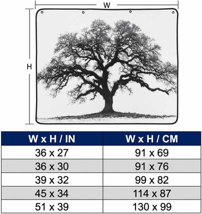 Magnetic Fireplace Cover Oak Tree Forest Fireplace Screen Decorative Black Deep Roots Branches Insulation Fireplace Blocker Blanket Save Energy Fireplace Draft Stopper Covers for Living Room 36x30