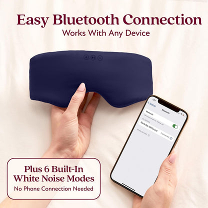 SilkSound Bluetooth Sleep Mask, 100% Mulberry Silk Headphones for Sleeping