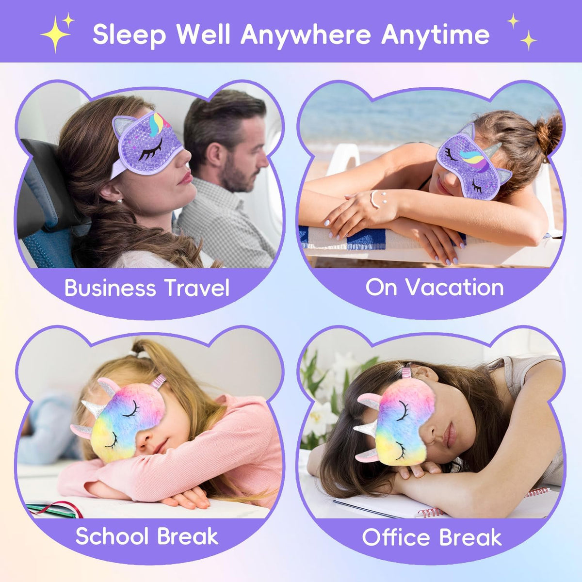 my novel things Cooling Eye Mask and Plush Sleep Mask for Woman 2PCS